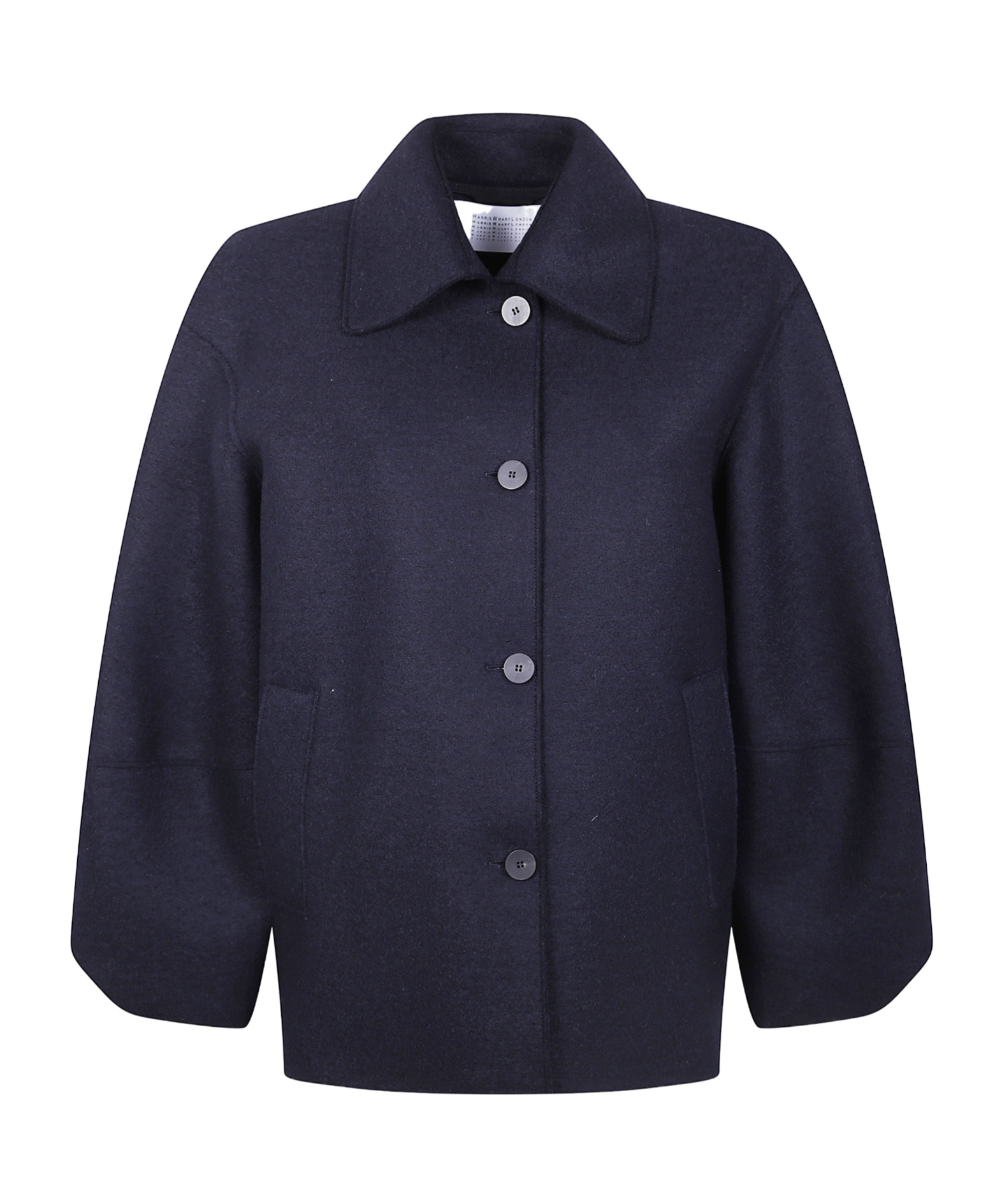 Harris Wharf London Button-fastening Patch-pocket Jacket In Blue