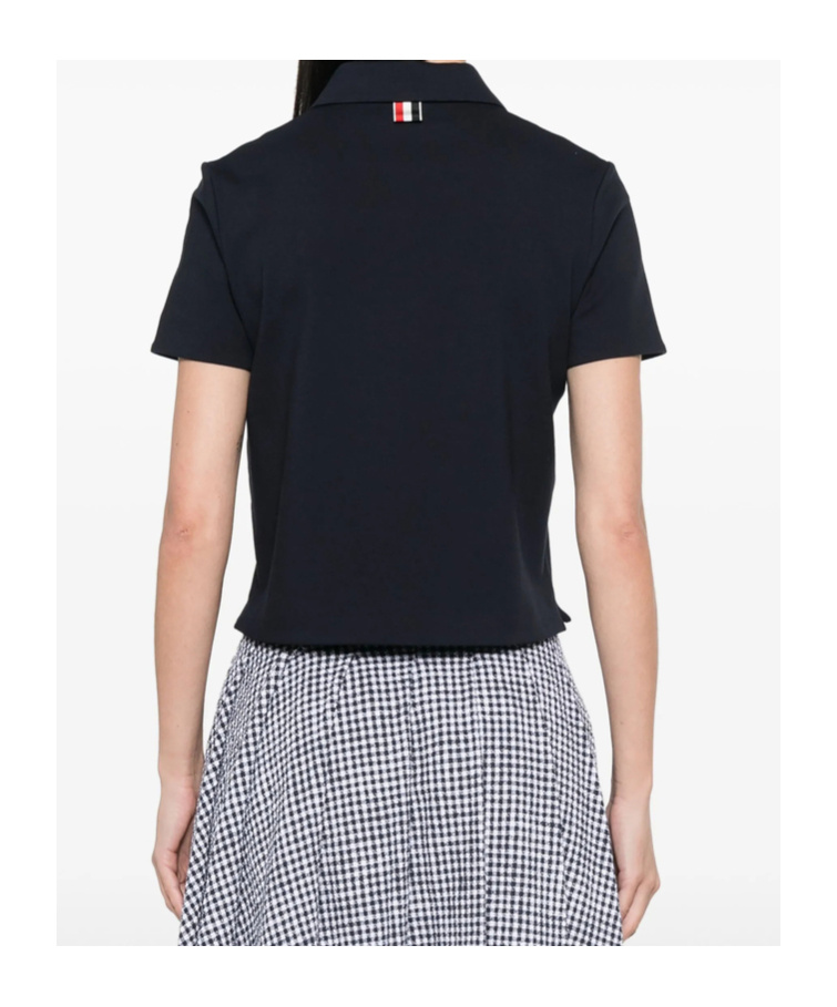 Thom Browne Cotton Short-sleeve Polo Top