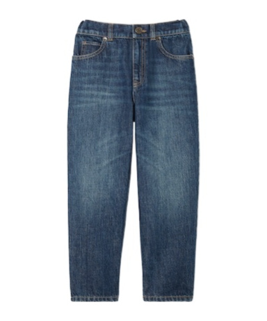 GUCCI GUCCI KIDS LOGO PATCH STRAIGHT LEG JEANS