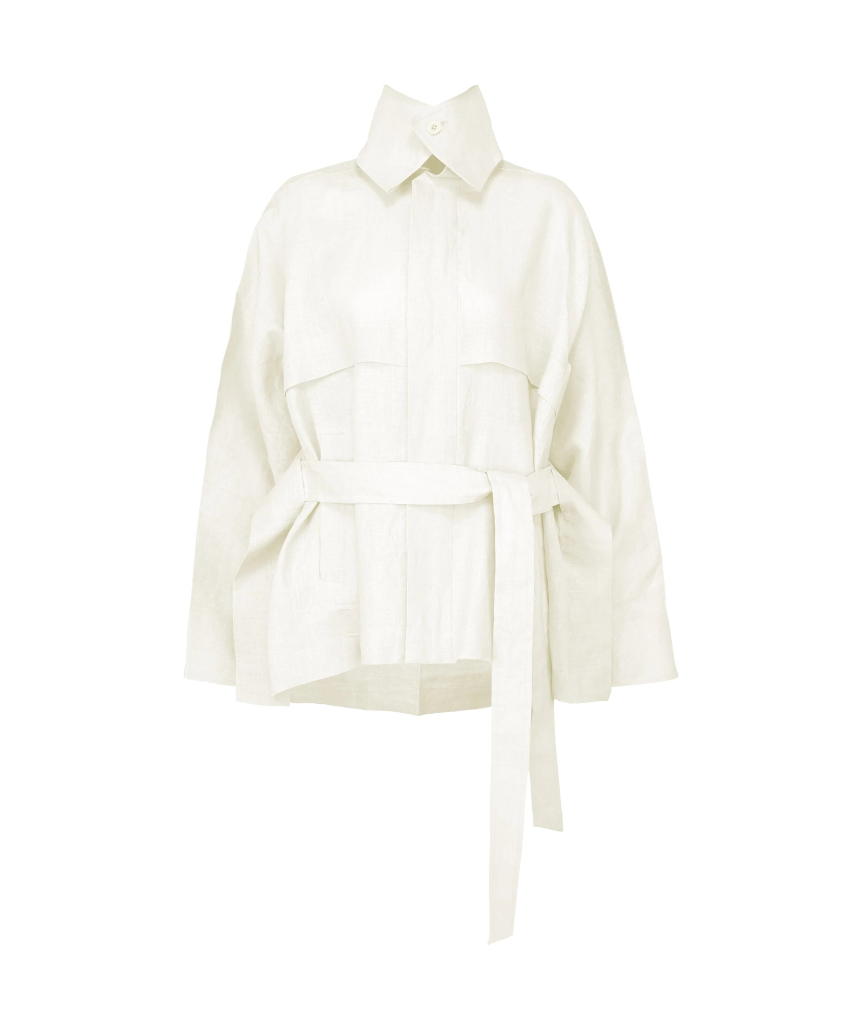 Issey Miyake White Hempen Jacket In Washi White