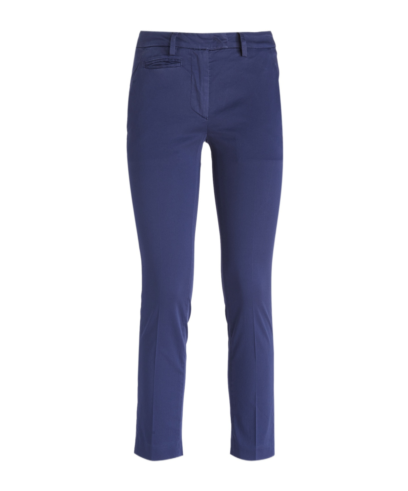 Dondup Cotton Trousers With Belt Loops And Pockets In Blue