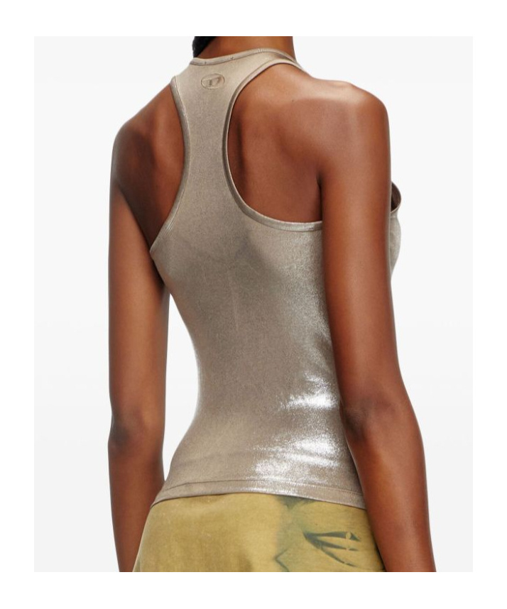 Diesel Vestido Midi - Dorado In Nude
