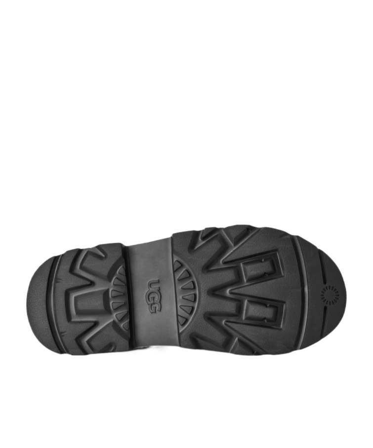 Ugg Mens Tasman Lug Suede And Shearling Slippers Blac In Black