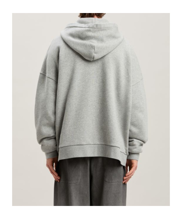 Palm Angels College Palm Logo Printed Hoodie In Gray