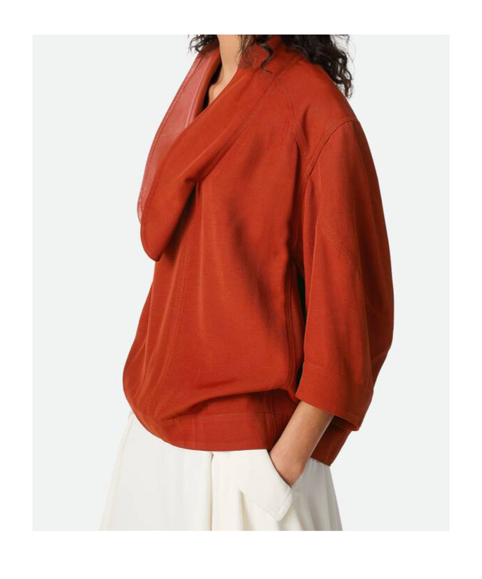 Bottega Veneta Tiziano Red Viscose Blend Blouse In Red