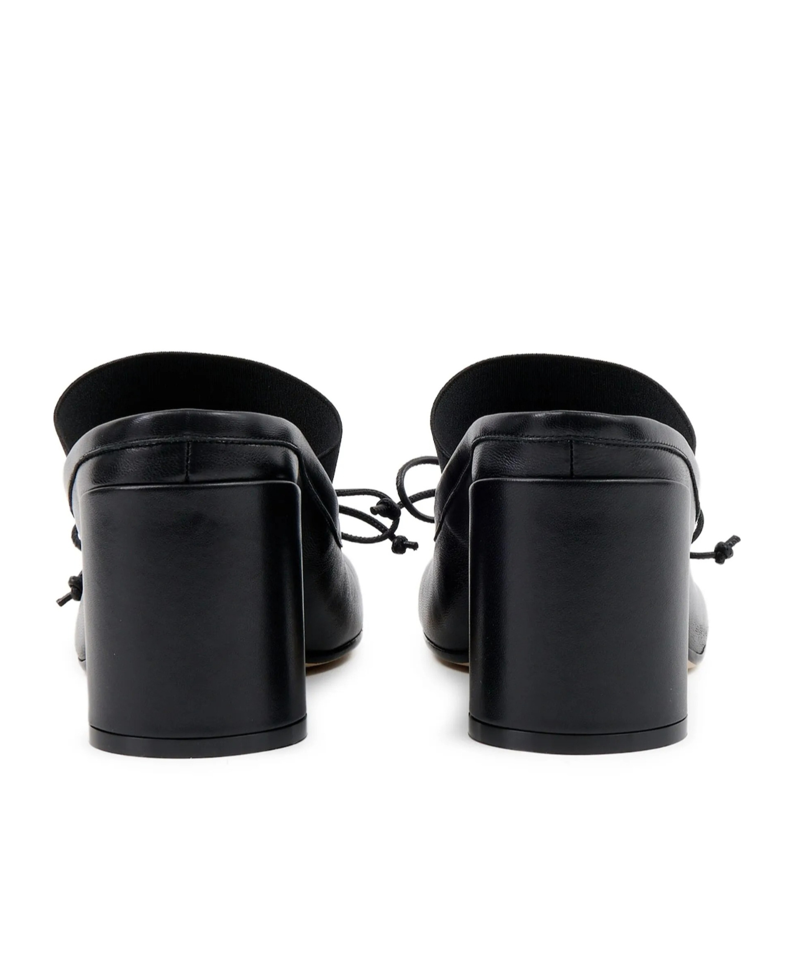 Mm6 Maison Margiela Mm6 By Maison Margiela Anatomical Black Goat Leather Sandals With Bow Detail In Black