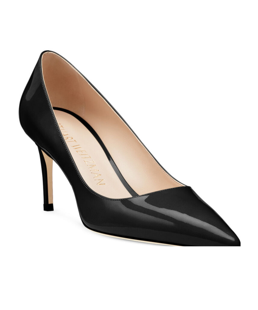 Stuart Weitzman Stuart 75mm Leather Pumps In Black