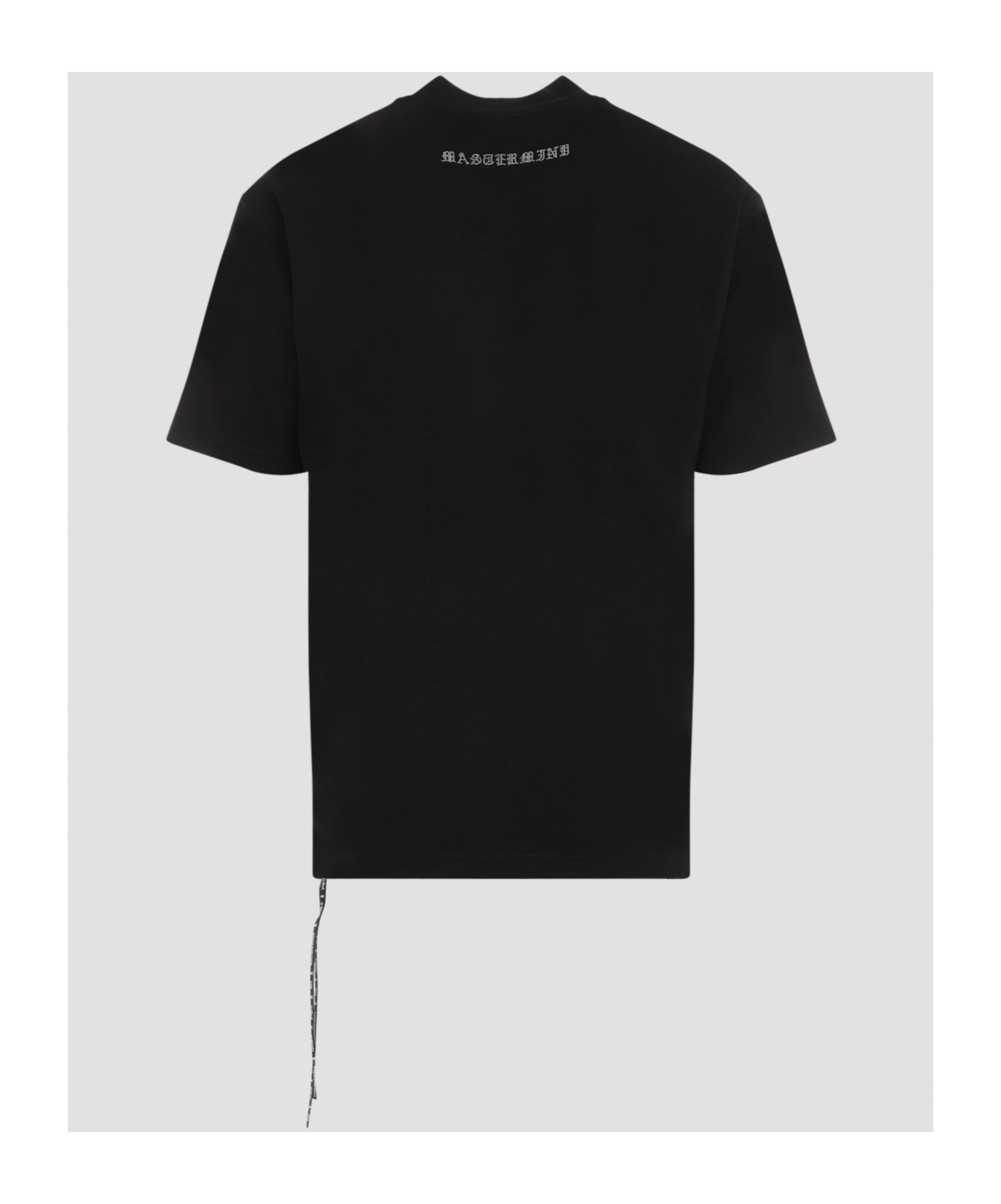 Mastermind Japan Wool T-shirt With Unique Skull Design And Adjustable Hem In Black