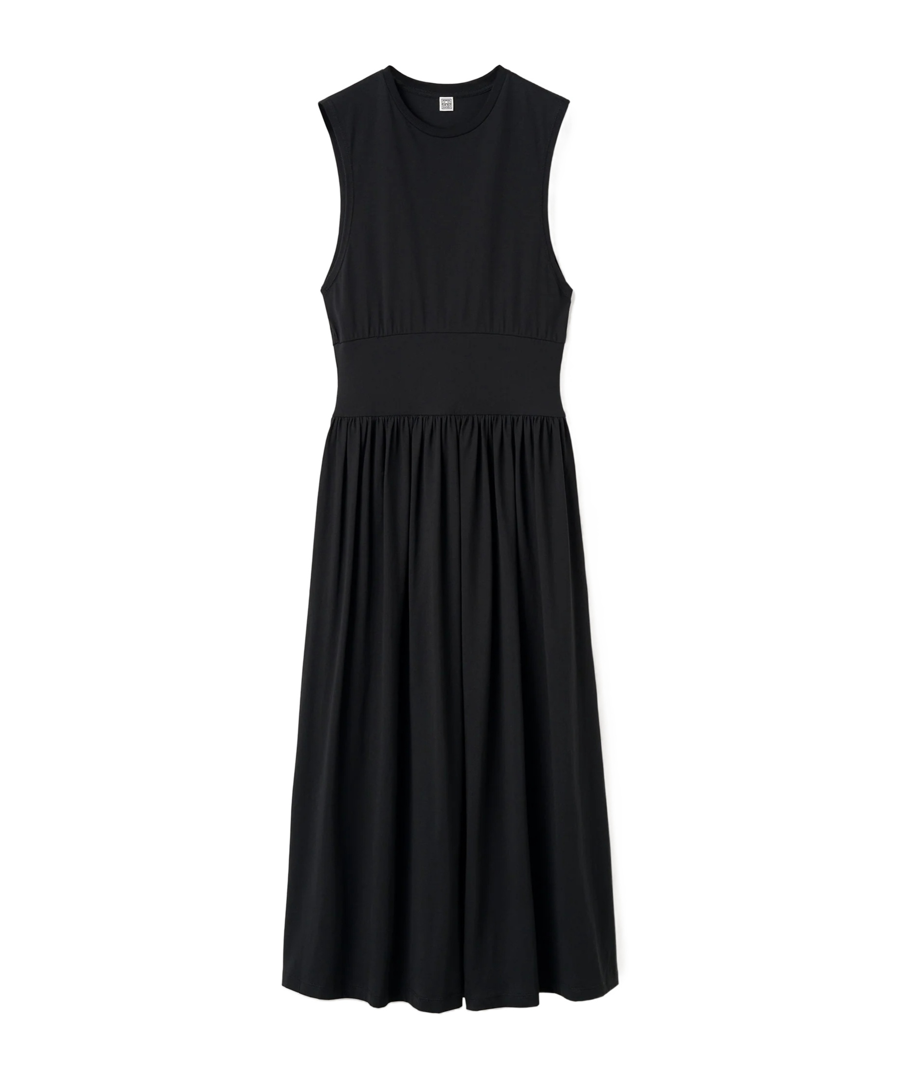Totême Toteme Women Black Organic Jersey Sleeveless Tee Dress In Black