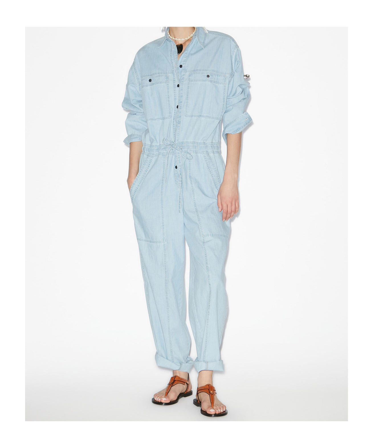 Isabel Marant Étoile Marant Etoile Women Cotton Long Jumpsuit In Blue