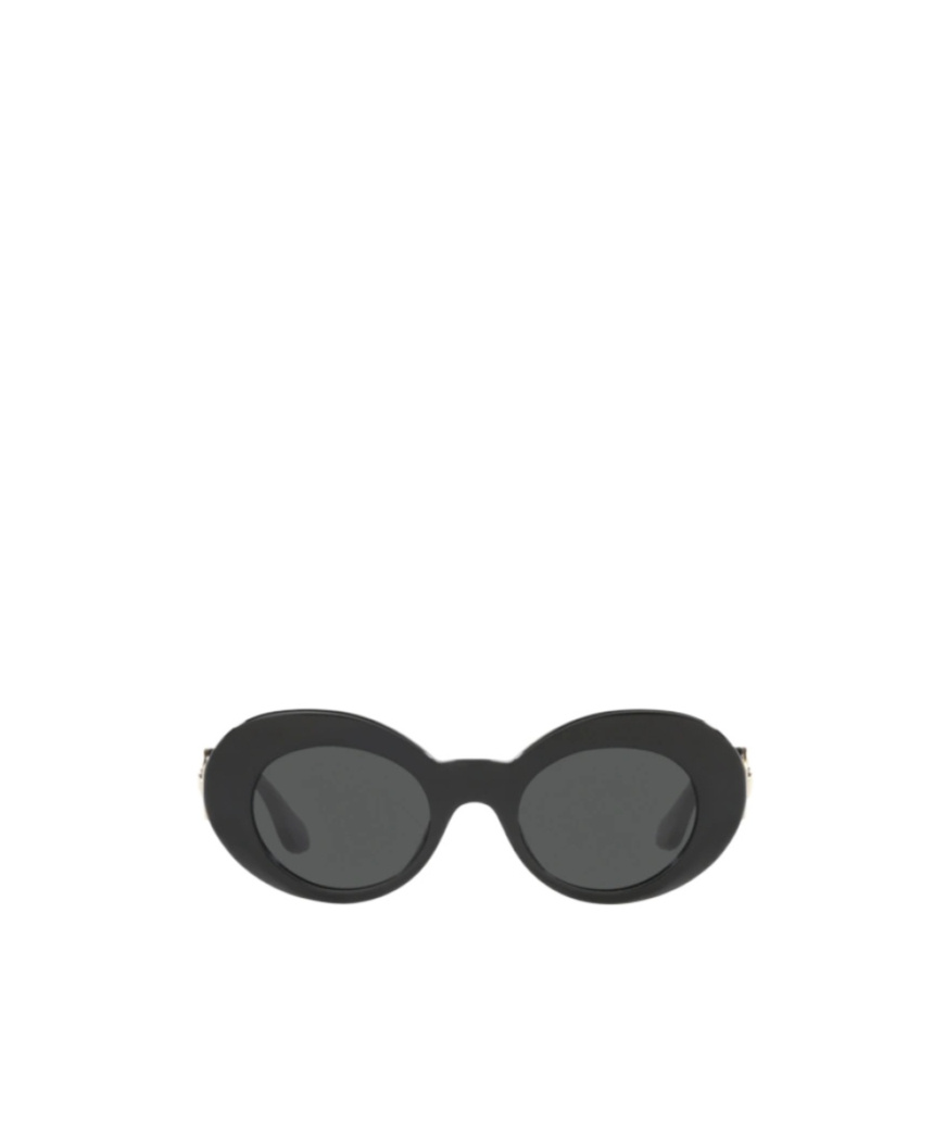 Versace 45mm Small Oval Sunglasses In Black