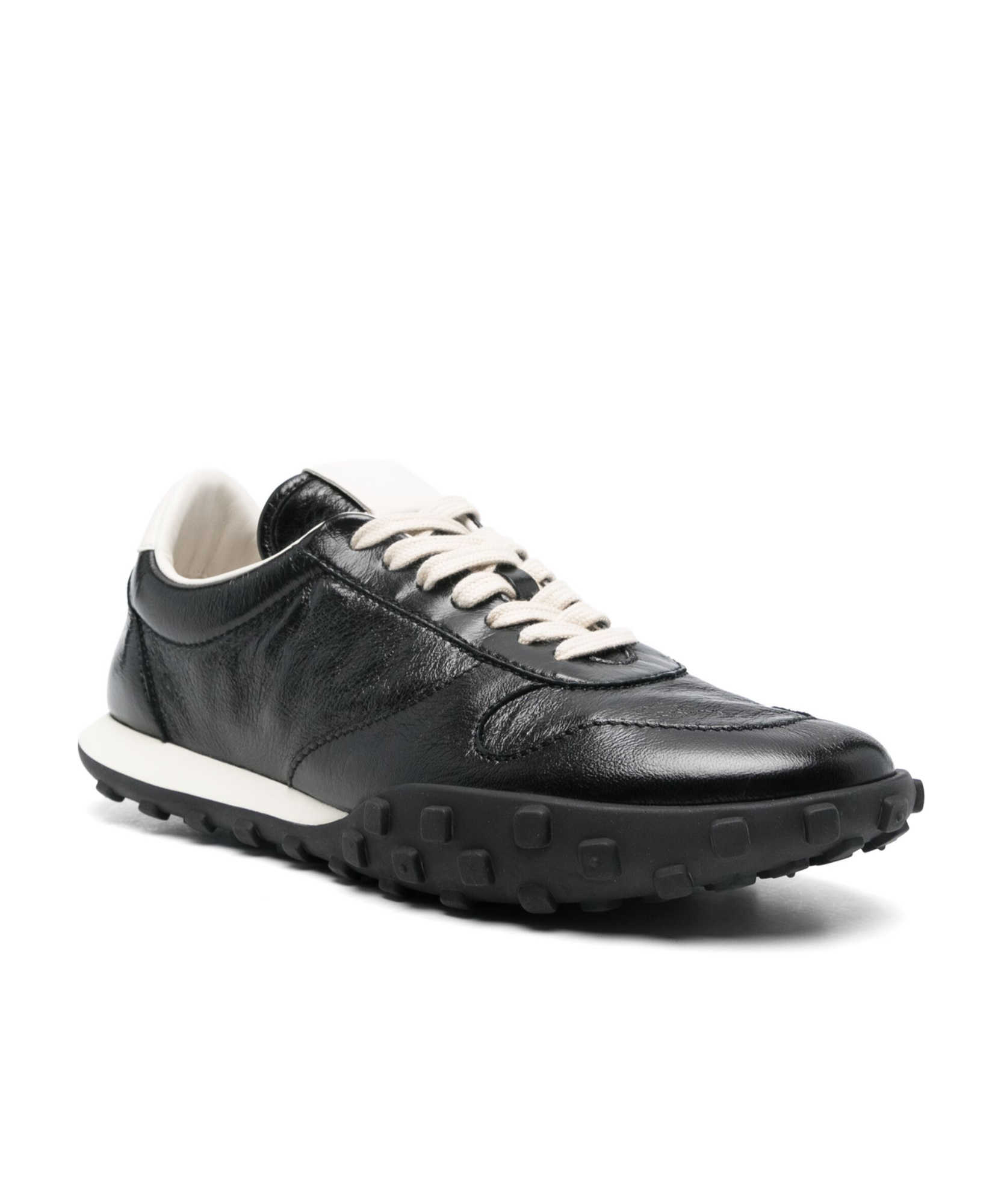 Jil Sander Leather Sneakers In Black