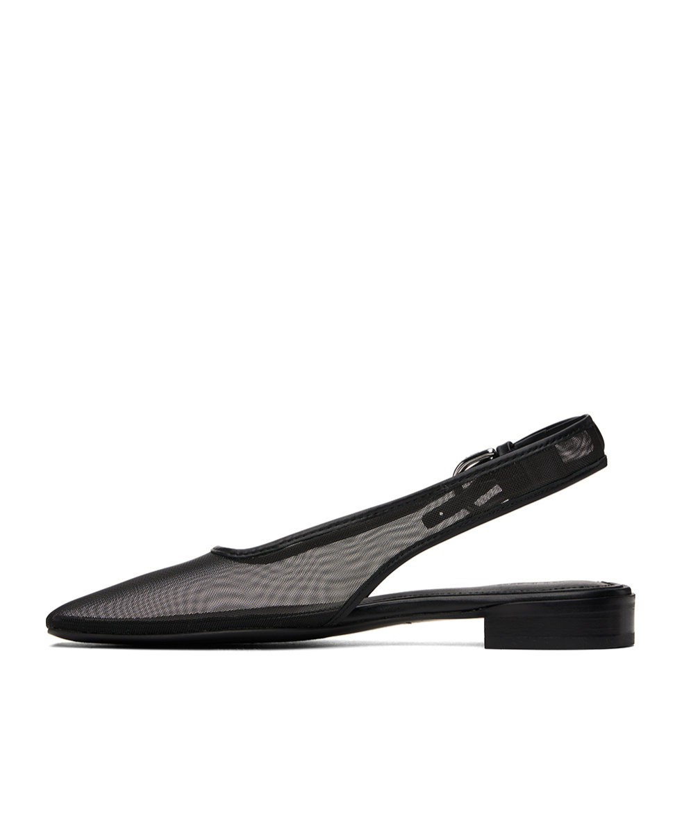 Rag & Bone Astra Mesh Buckle Slingback Ballerina Flats