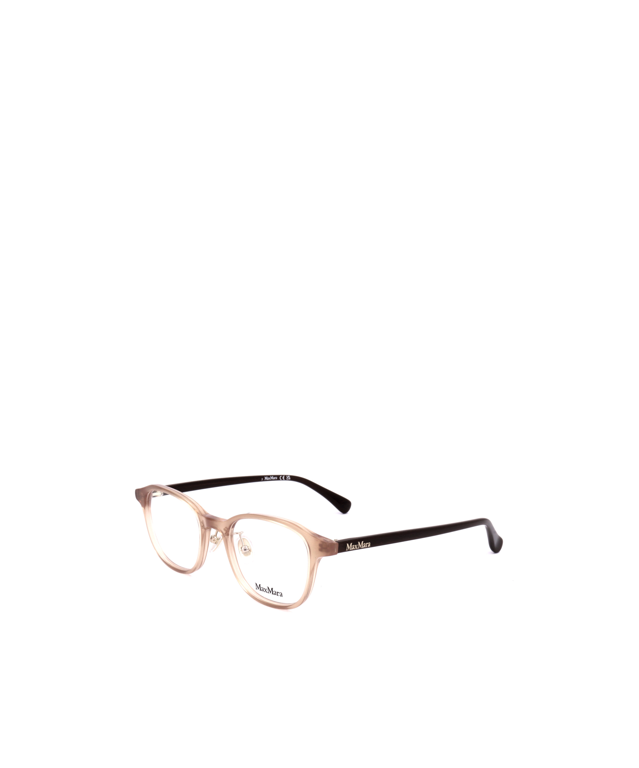 Shop Max Mara Rectangle Frame Glasses In White