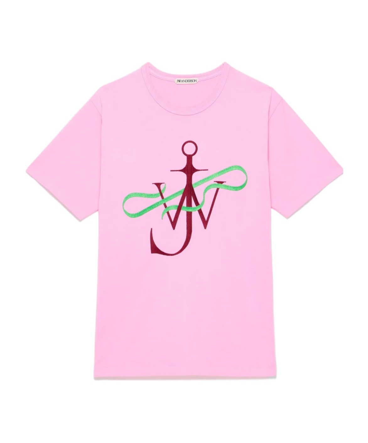 Jw Anderson Ribbon Anchor Pattern T-shirt In Pink