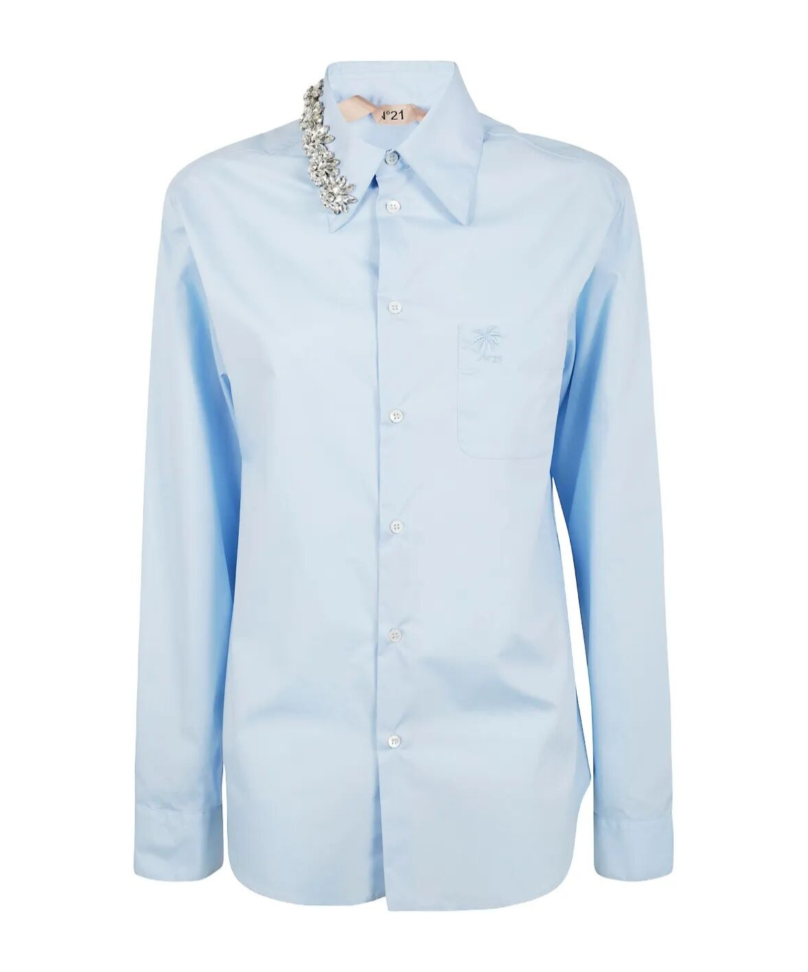 N°21 Cotton Shirt With Crystal