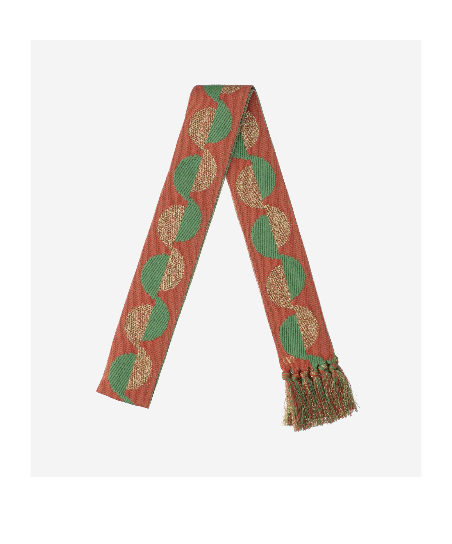Valentino Fringed Scarf In Brown