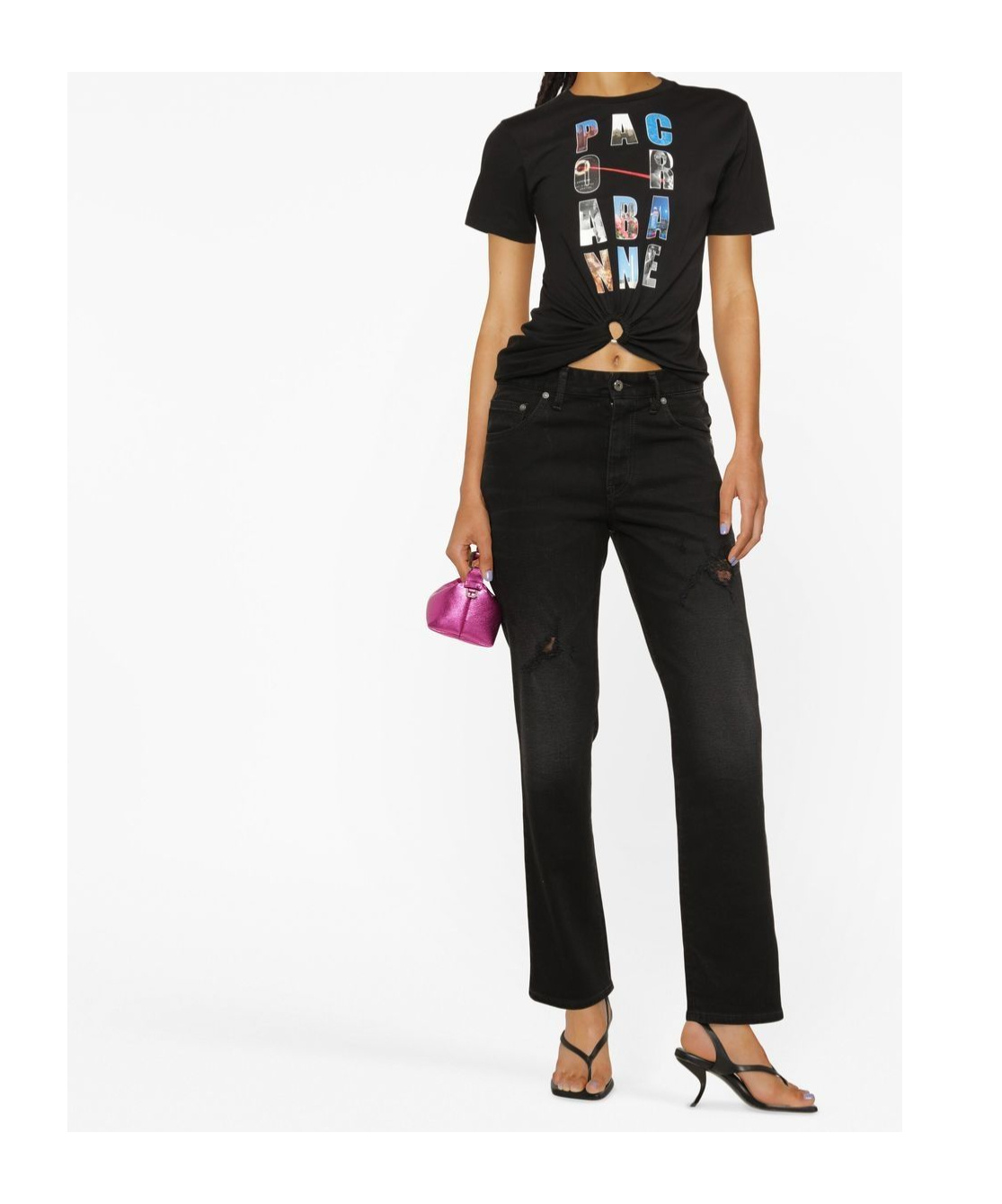 Shop Just Cavalli High-rise Straight-leg Jeans In Black