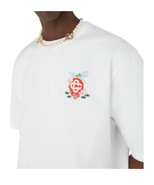 Casablanca Oversized Printed Organic Cotton-jersey T-shirt In White