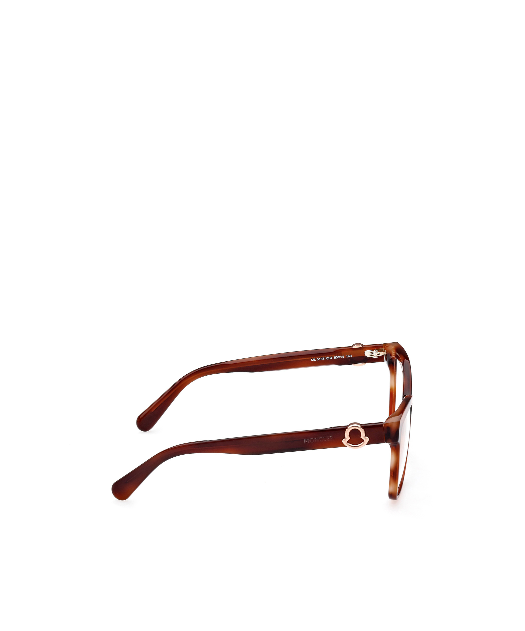 Moncler Ml5168 Rectangular Acetate Eyeglasses In Brown