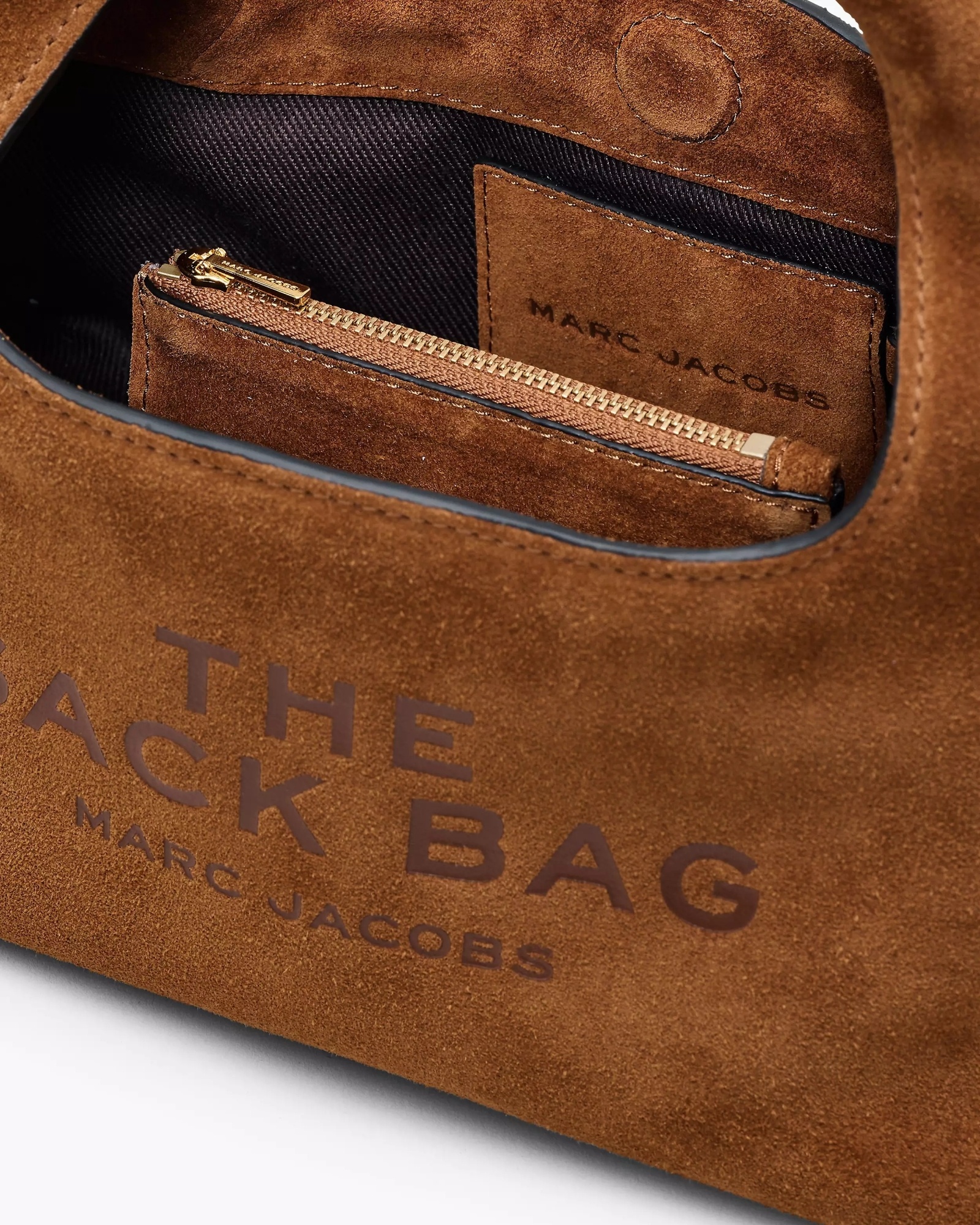 Marc Jacobs The Suede Mini Sack Bag In Brown