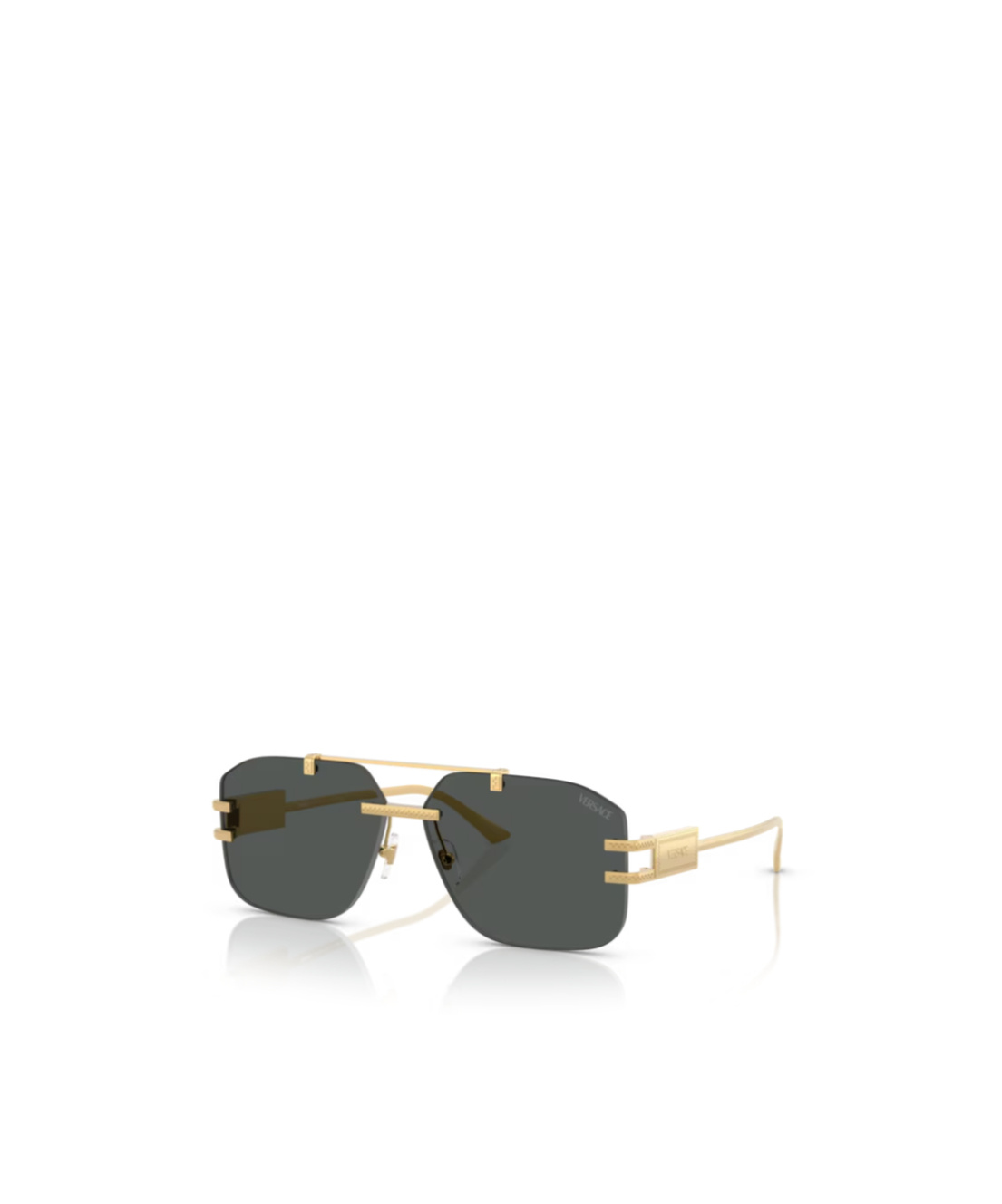 Versace 60mm Rectangular Sunglasses In Black