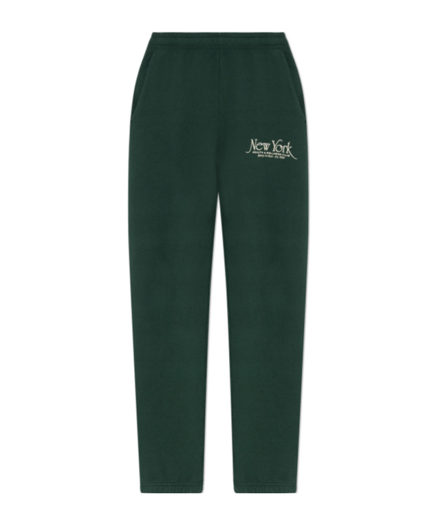 Sporty And Rich Elastic Waist Sweatpants In Green