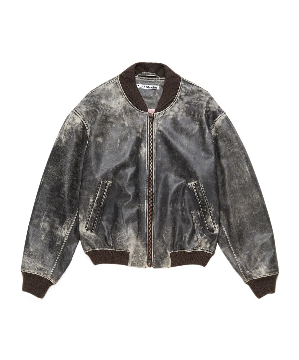 Acne Studios Long-sleeved Pilot Jacket In Black