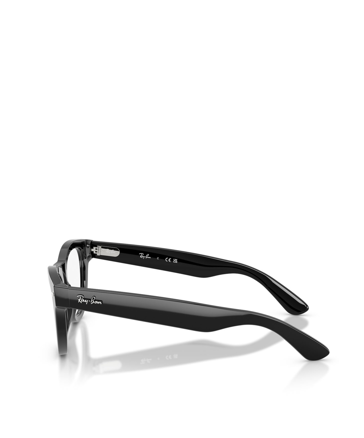 Ray Ban Geometric Flat Mirror In Black