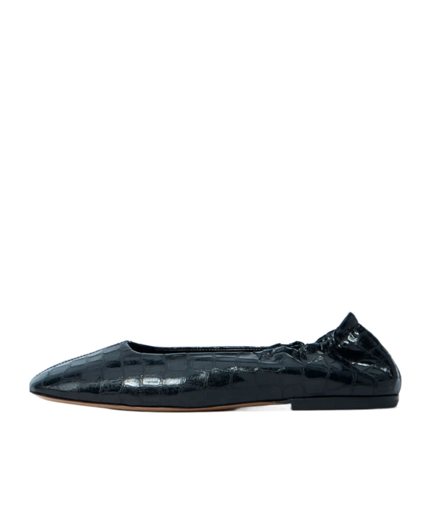 Dries Van Noten Croc-embossed Ballerina Flats