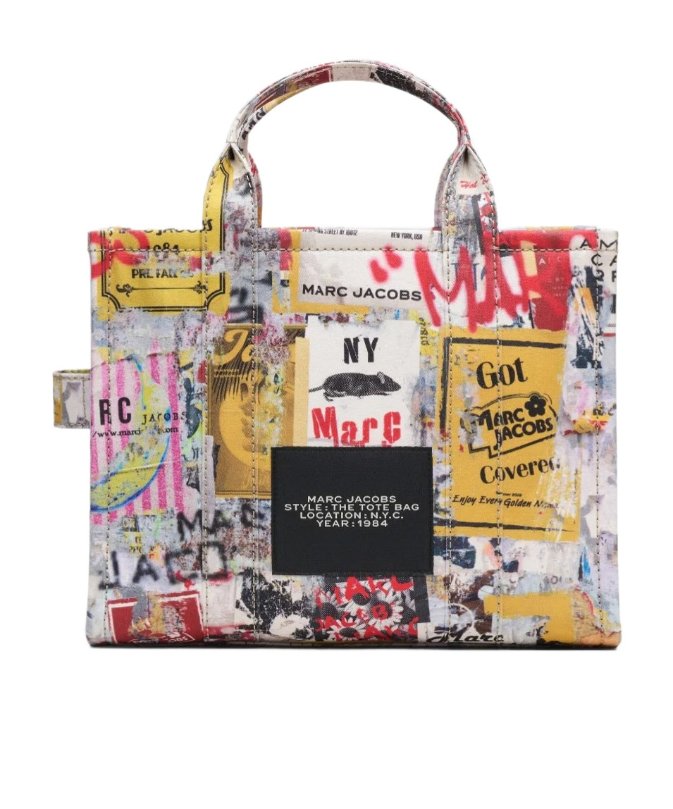 Marc Jacobs The Pop Americana Canvas Medium Tote Bag In Multi