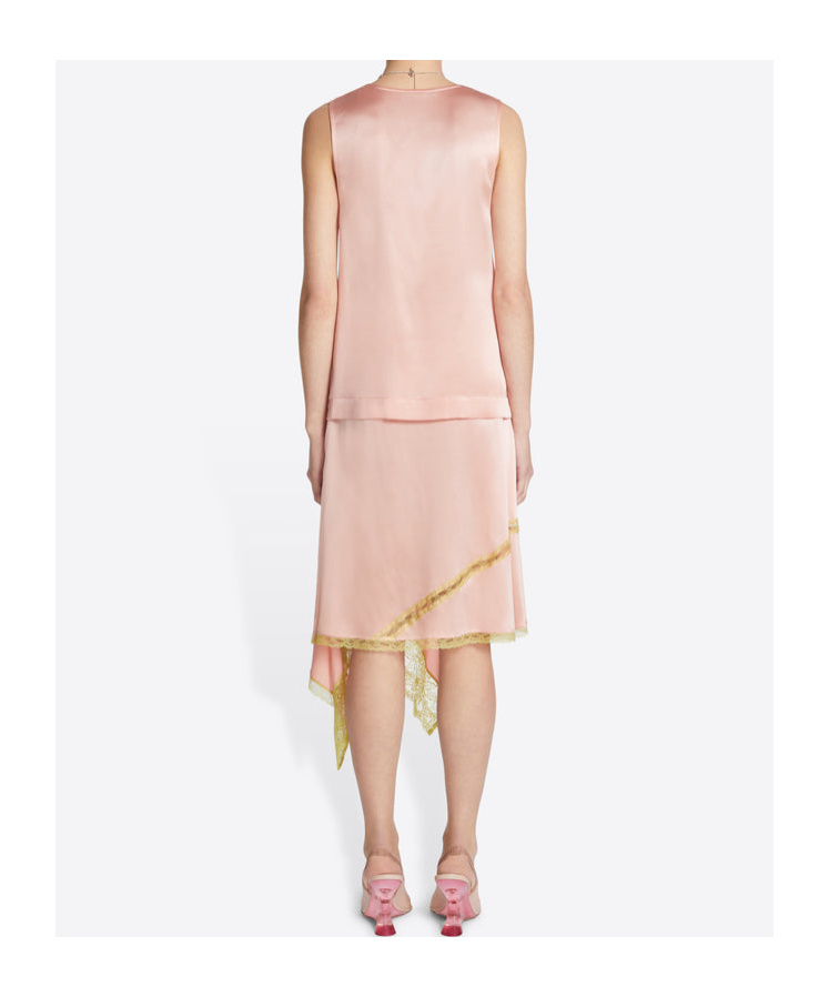 Dries Van Noten Silk Twisted Top In Pink