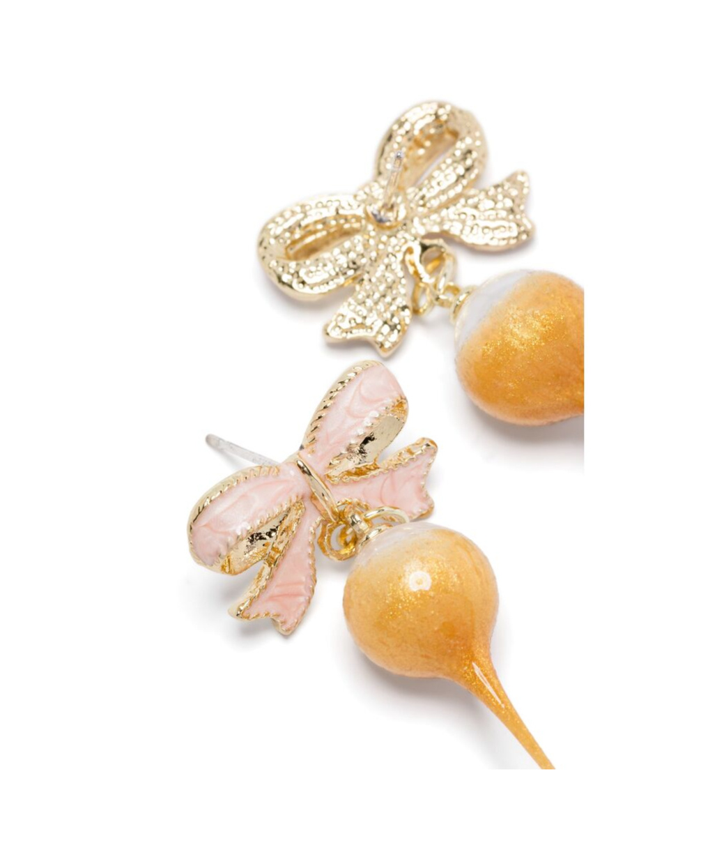Ottolinger Bow Pearl Earrings In Gold