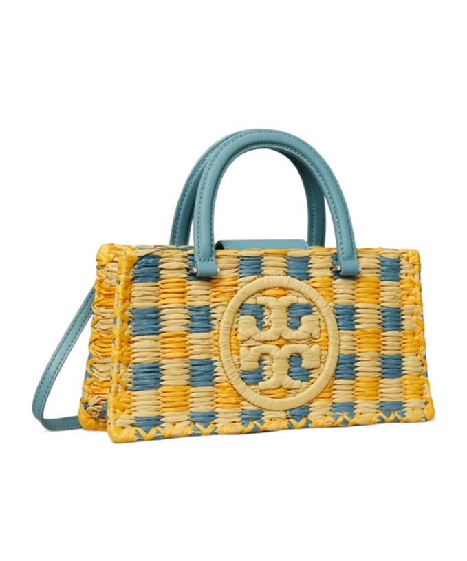 Tory Burch Ella Hand-crocheted East-west Tote In Dark Turquoise