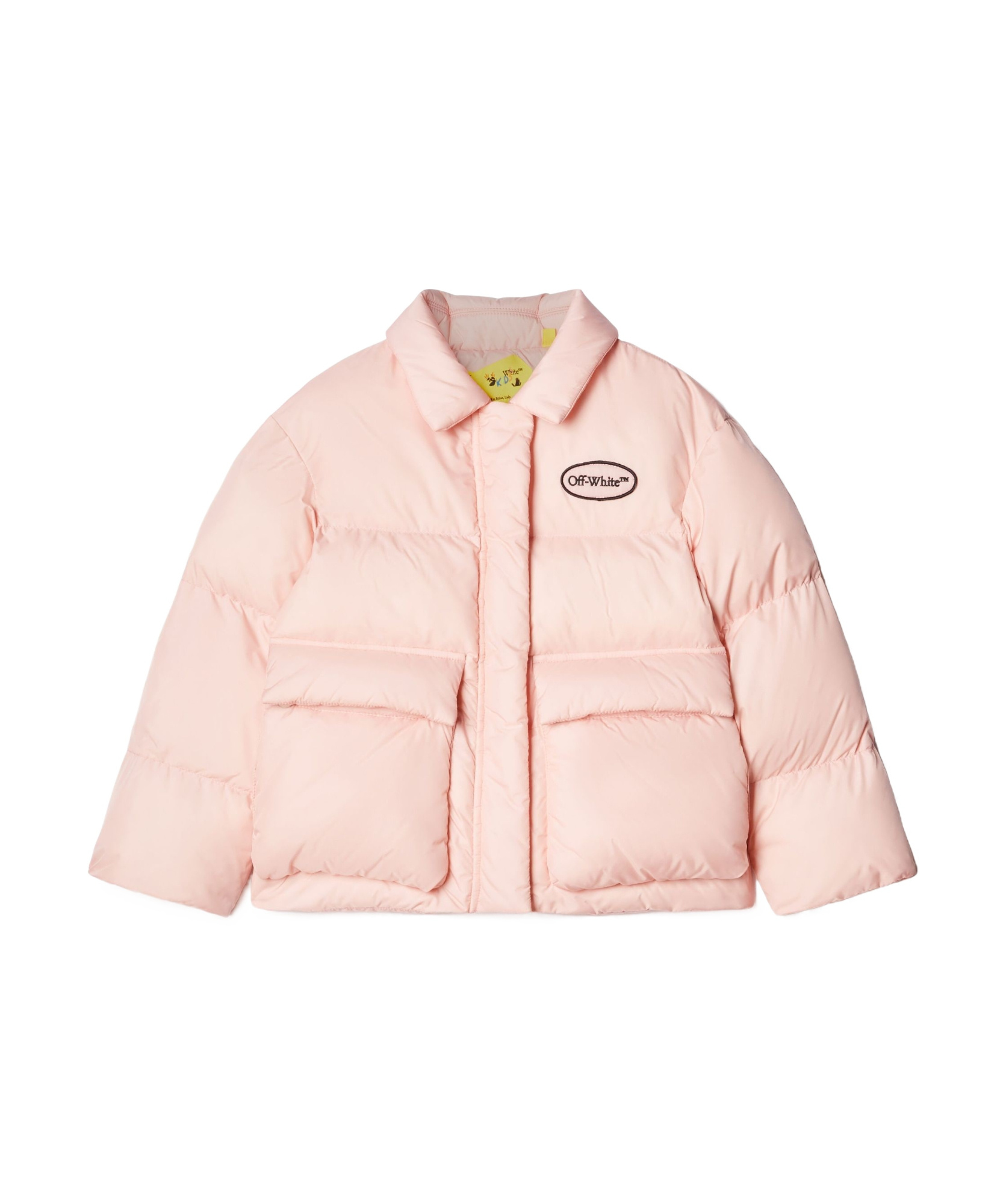 Off-white Arrows-motif Quilted Padded Jacket In Nude