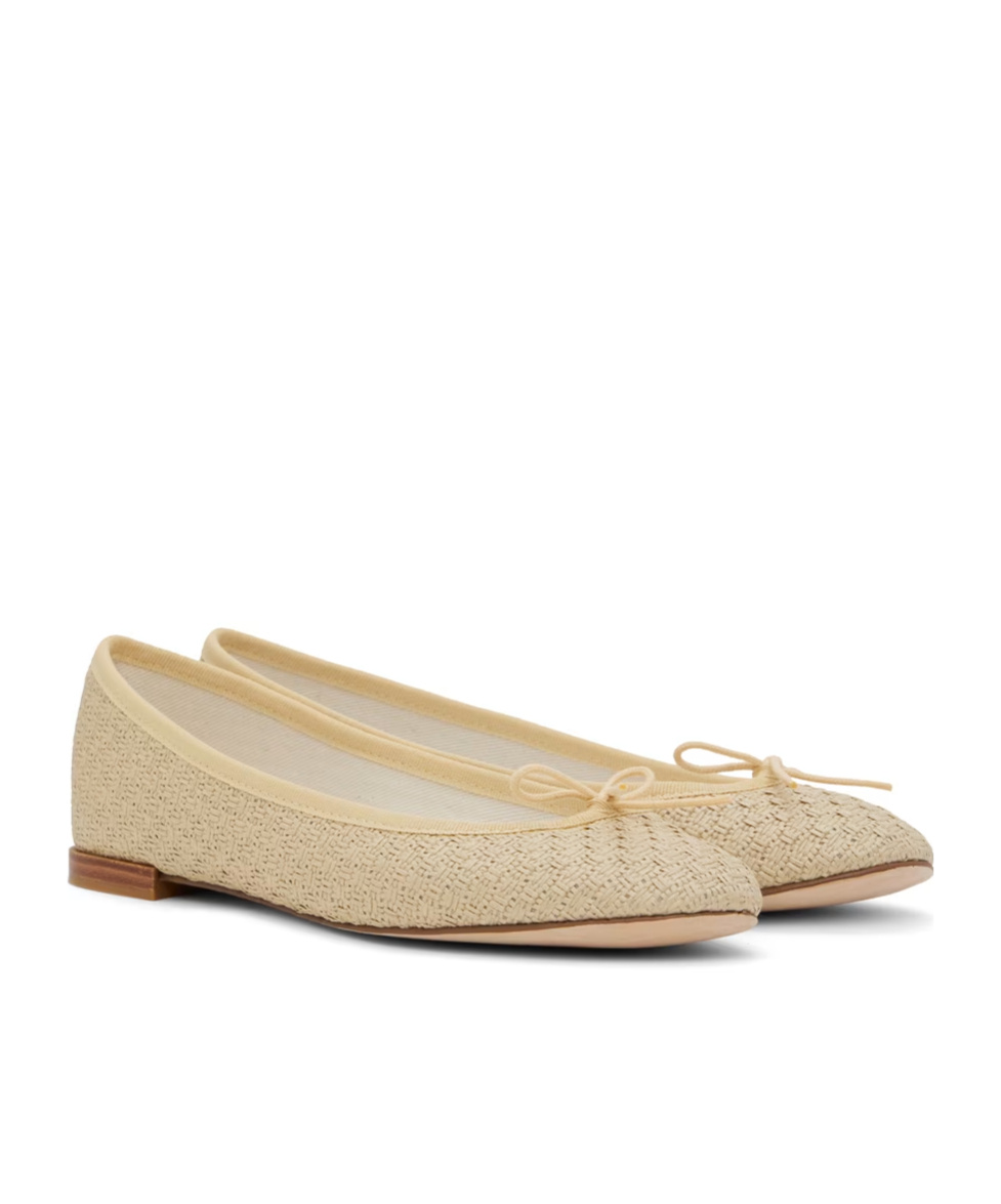 Repetto Bow Ballet Shoes In Nude