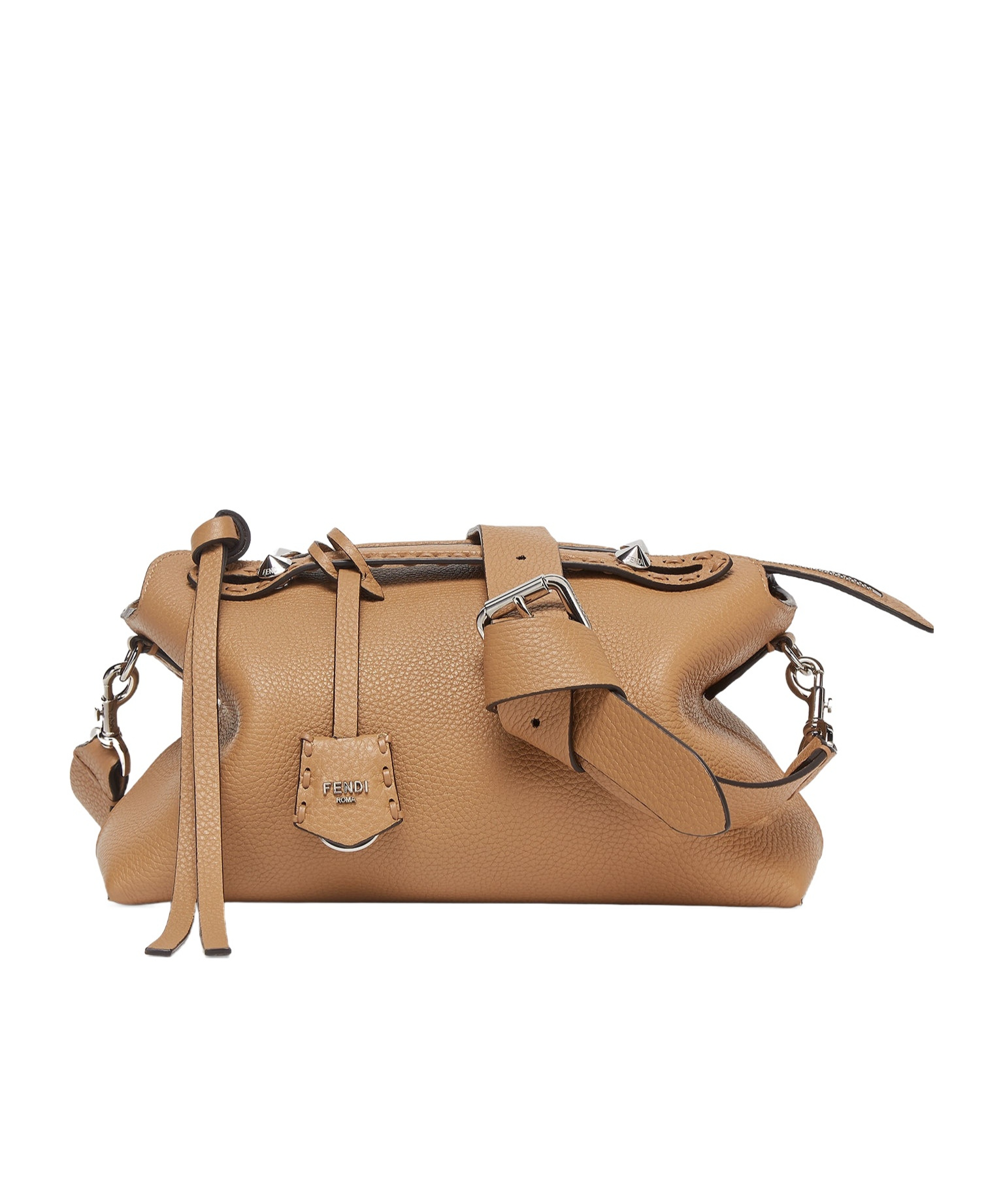 Fendi Cappuccino-colored Selleria Mini-bag With 156 Hand-sewn Stitches In Brown