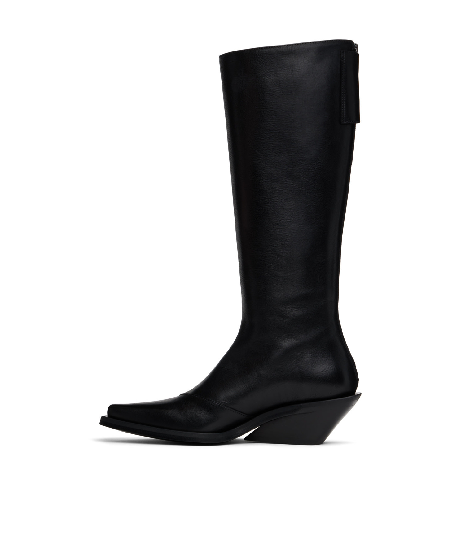 Ann Demeulemeester Pointed And Square Toed Boots In Black