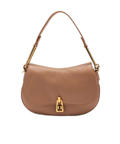 Coccinelle Magie Flip Shoulder Bag In Brown