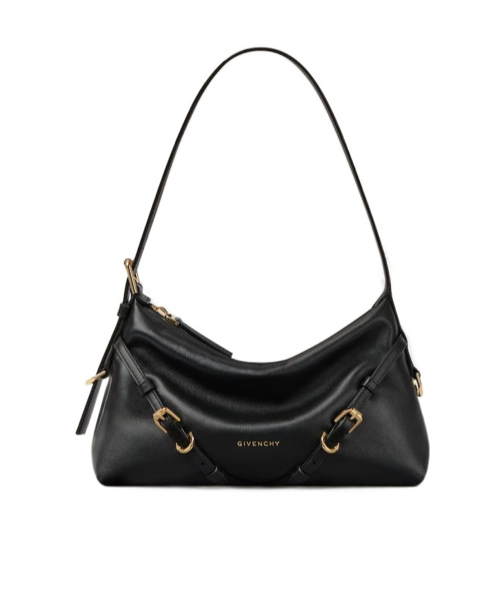Givenchy Mini Voyou Bag In Shiny Leather In Black