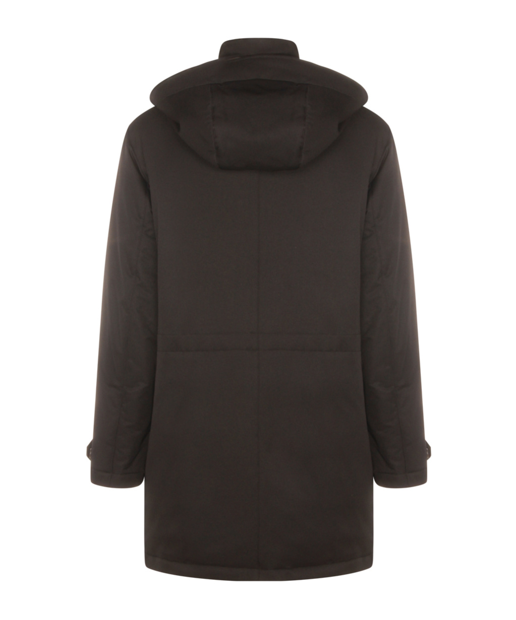 Zegna Versatile Coat With Adjustable Features And Pockets In Black
