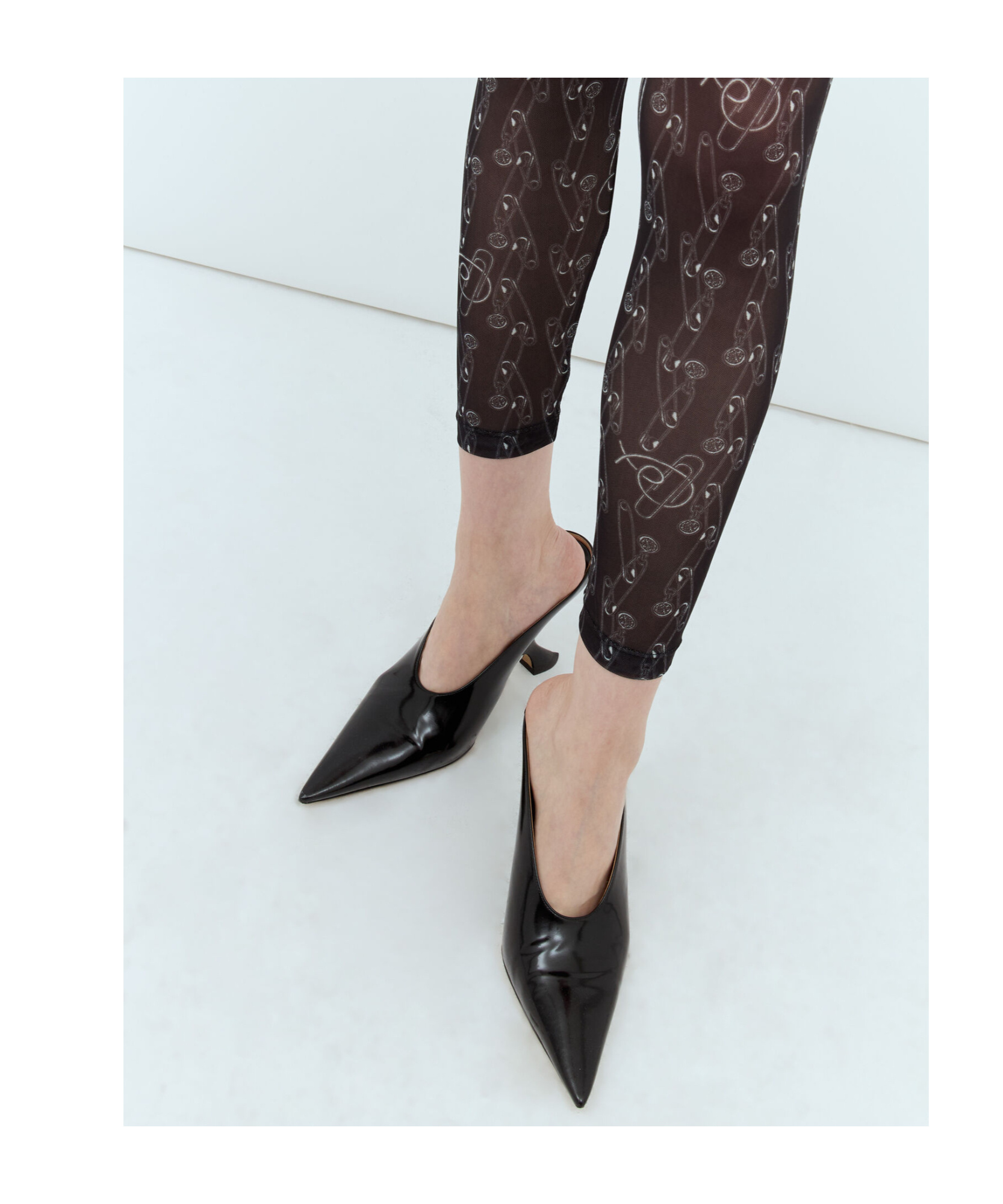 Vivienne Westwood Safety Pin Leggings In Black