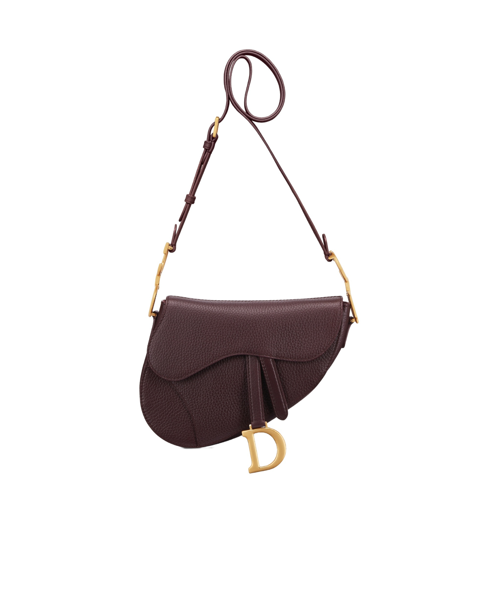 Dior Medium Flip Saddle Bag In Plum Color