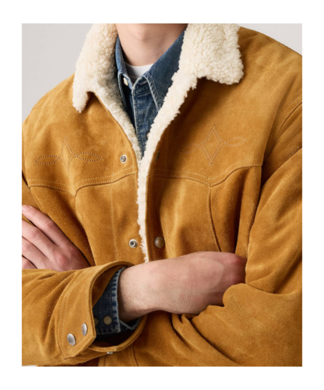Levi's Western Sherpa Tucker Jacket In Gold