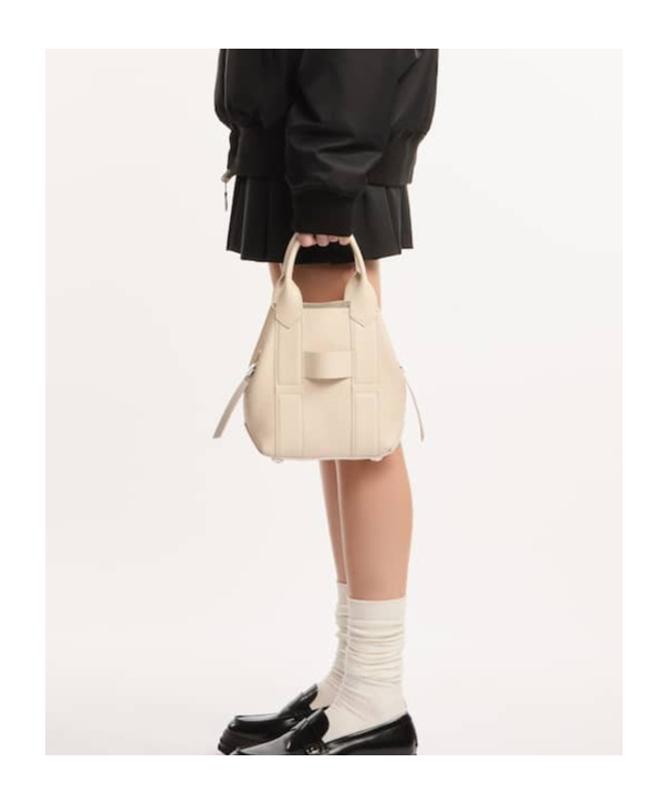 Shop Hogan Script Leather Tote Bag In Nude