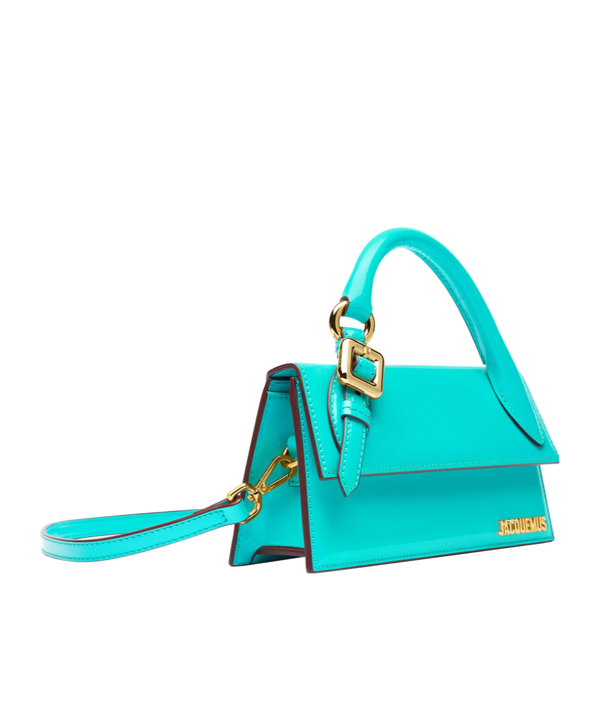 Jacquemus Long Rectangular Boucle Top Handle Bag In Blue