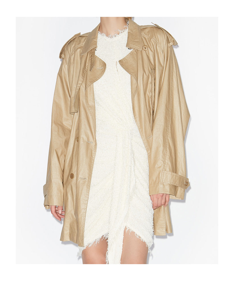 Isabel Marant Franny Trench Coat In Nude