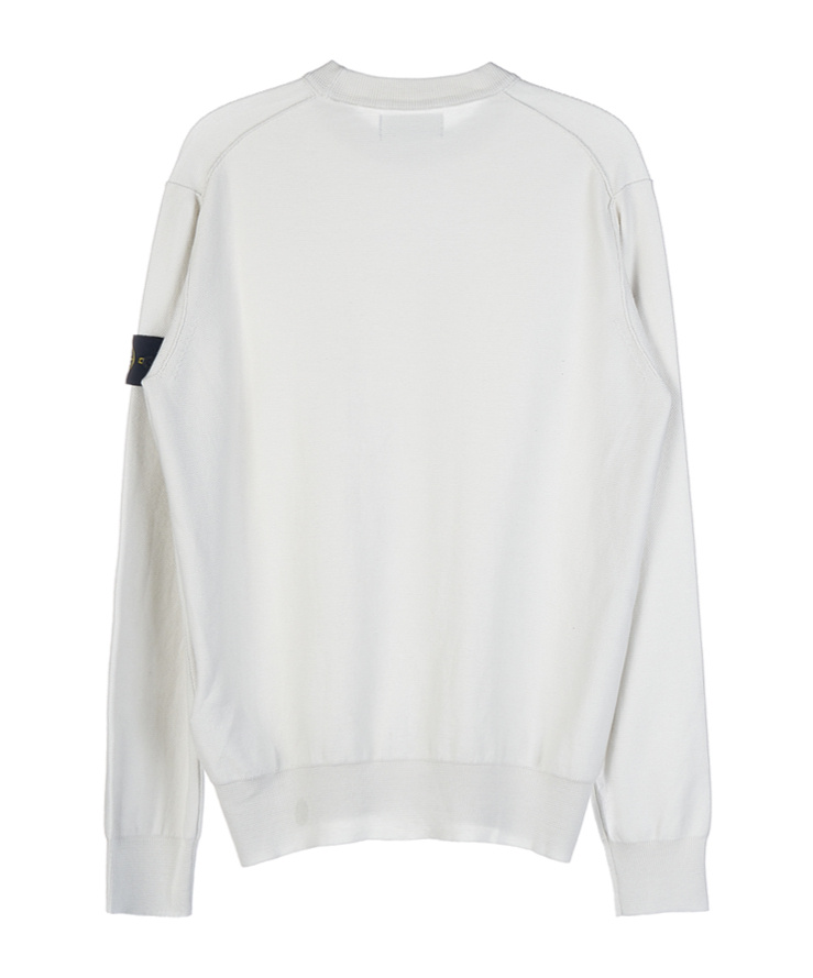 Stone Island Compass-motif Jersey-fleece Sweatshirt In White