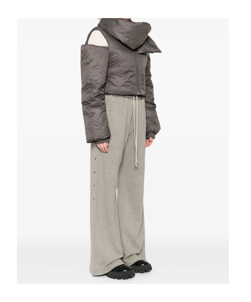 Rick Owens Drkshdw Zip-front Cropped Jacket In Gray