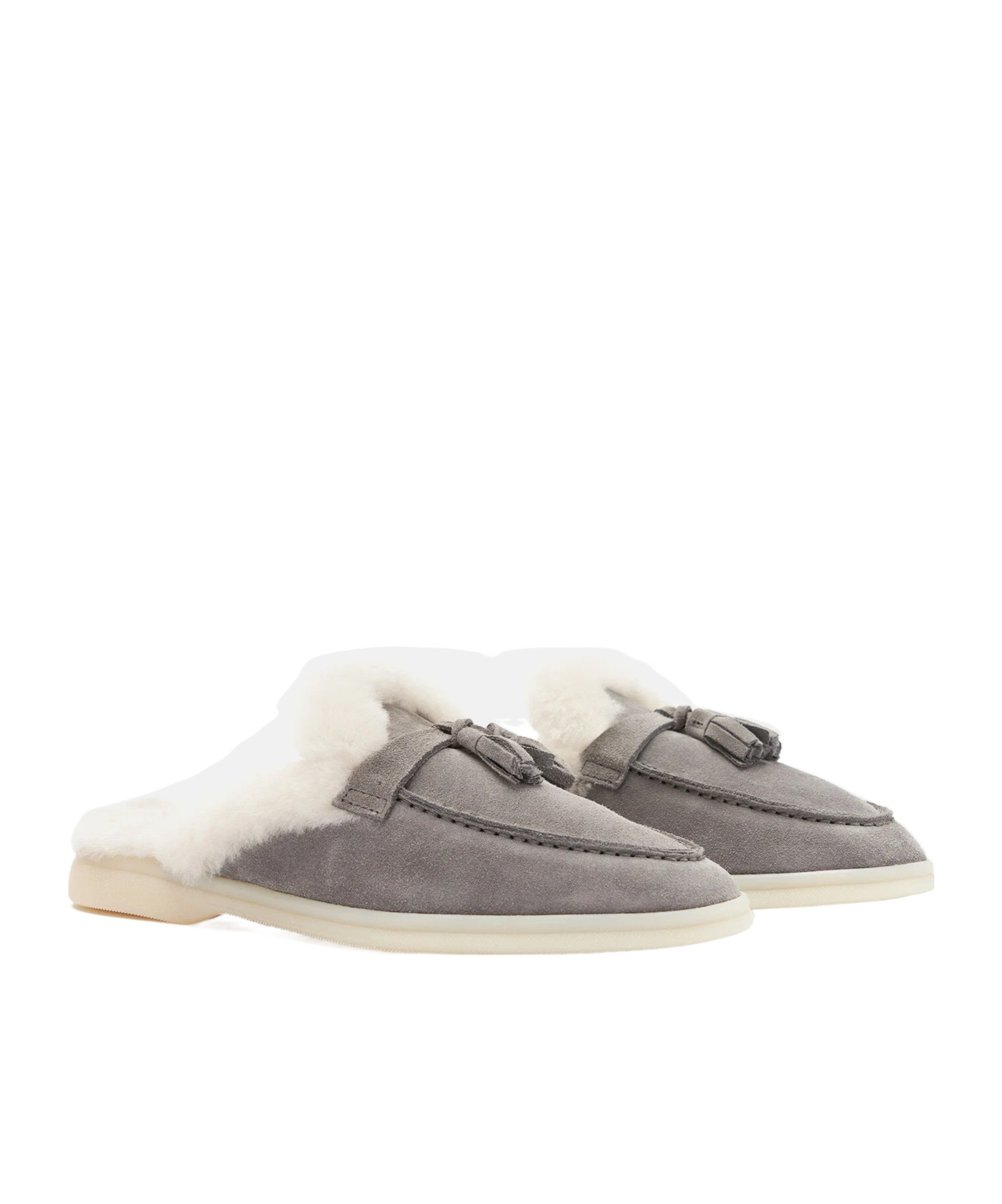 Scarosso Lucrezia Shearling Slip-on Mules In Multi